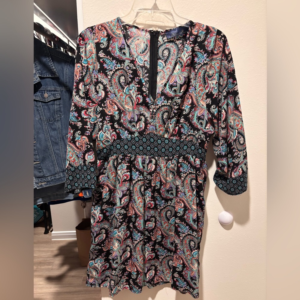 Blue Rain Multicolor Paisley Dress